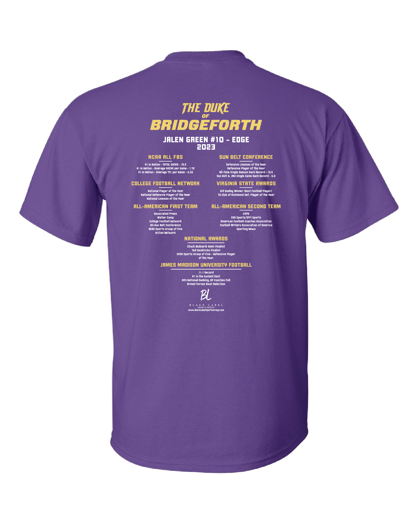 The Duke of Bridgeforth Short Sleeve T-Shirt