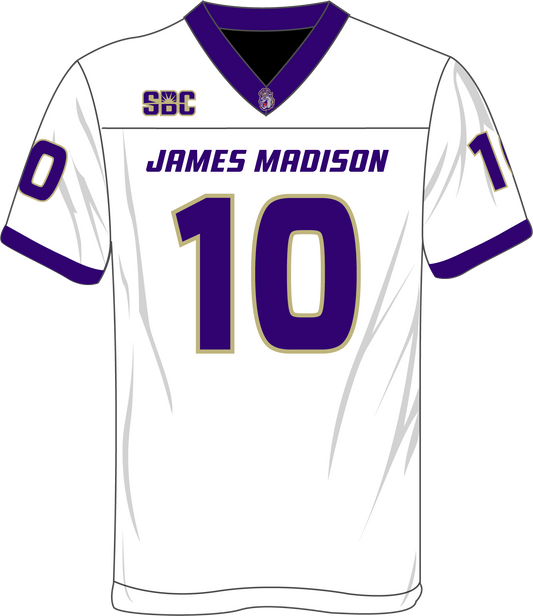 White J. Green #10 JMU Replica Away Football Jersey