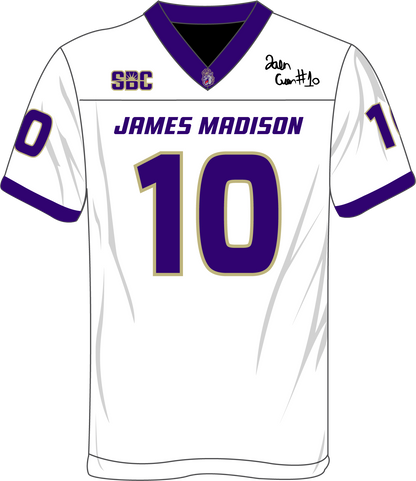 SIGNED | White J. Green #10 JMU Replica Away Football Jersey