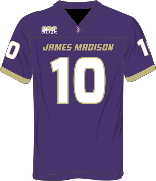 Purple J. Green #10 JMU Replica Home Football Jersey