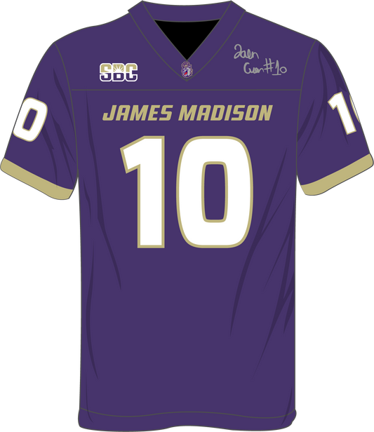 SIGNED | Purple J. Green #10 JMU Replica Home Football Jersey